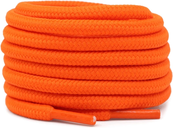 GRAH SANGRAH® (2 Pair) Shoelaces for Thick Round Climbing, Hiking, Boot, Running , Sport Shoes Laces  - 120 CM, Orange